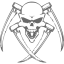 dim gray skull 30 icon