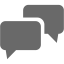 dim gray speech bubble 2 icon