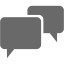 dim gray speech bubble 3 icon