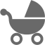 dim gray stroller icon