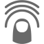 dim gray triple tap icon