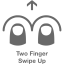 dim gray two finger swipe up 2 icon