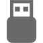 dim gray usb on icon