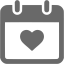 dim gray wedding day icon