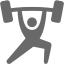dim gray weightlift icon