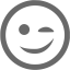 dim gray wink icon