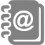 gray address book icon