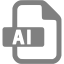 gray adobe ai 2 icon