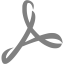 gray adobe reader icon