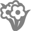 gray bunch flowers icon