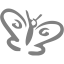 gray butterfly icon