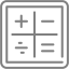 gray calculator 4 icon