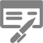 gray check book icon