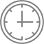 gray clock 6 icon