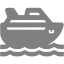 gray cruise ship icon