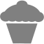 gray cupcake 6 icon