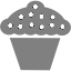 gray cupcake icon
