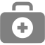 gray doctor suitecase icon