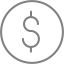 gray dollar 2 icon