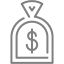 gray dollar icon