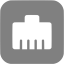 gray ethernet on icon