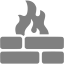 gray firewall icon