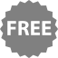 gray free badge icon