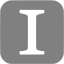 gray instapaper icon