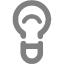 gray light bulb 7 icon