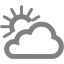 gray partly cloudy day icon