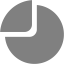 gray pie chart 2 icon