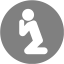 gray praying icon