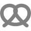 gray pretzel icon