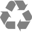 gray recycle sign icon
