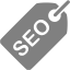 gray seo tag icon