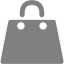 gray shopping bag icon