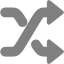 gray shuffle icon
