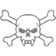 gray skull 60 icon