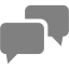 gray speech bubble 2 icon