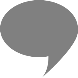 Person with speech bubble and sad face gray icon. Feedback