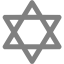 gray star of david icon