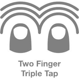 two finger triple tap 2 icon