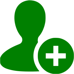 Green add user 2 icon - Free green user icons