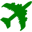 green airplane 8 icon
