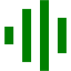 green audio spectrum icon