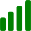 green bar chart 3 icon