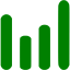 green bar chart 6 icon