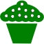 green cupcake icon