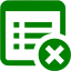 green delete property icon