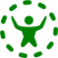 green drop zone icon